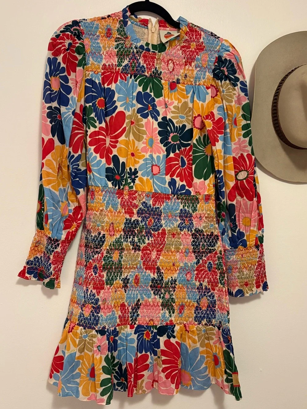 Farm Rio Sunny Daisies Sand Mini Dress - Picture 3 of 5